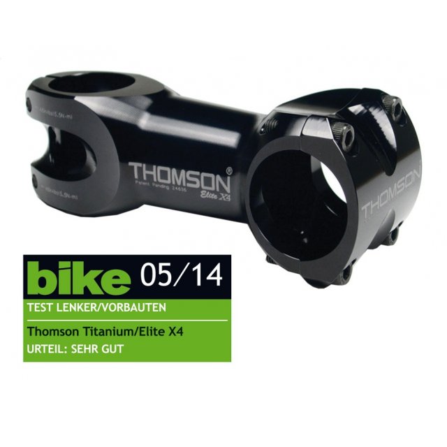 Thomson - A-Head Vorbau Thomson Elite X4 schwarz 1-1/8Zoll x 0° x 90mm x 31,8mm Lenkerkl.